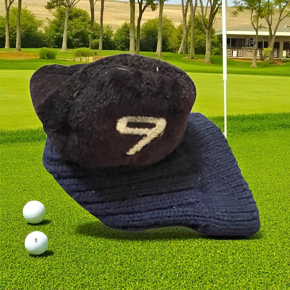 Master Grip 9 Wood Head Cover Knit Black Steel Fairway Wood Golf Club Sock Gear